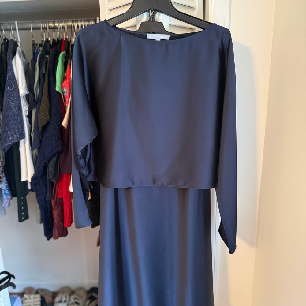 Elegant Navy Blue Women's Dress